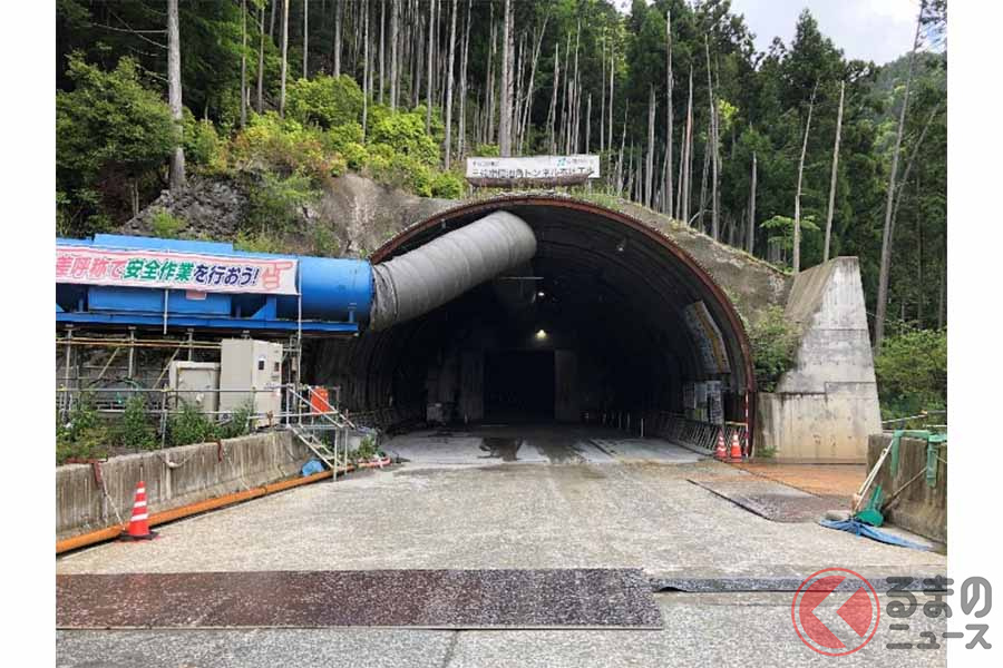 青崩峠トンネル(仮称)静岡側坑口(画像:国土交通省中部地方整備局飯田国道事務所)