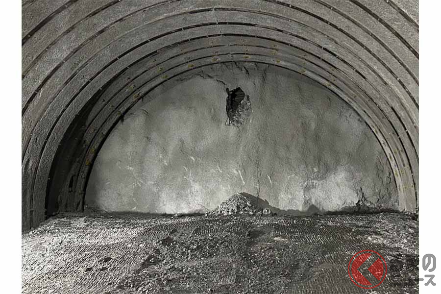 青崩峠トンネル(仮称)貫通後(画像:国土交通省中部地方整備局飯田国道事務所)