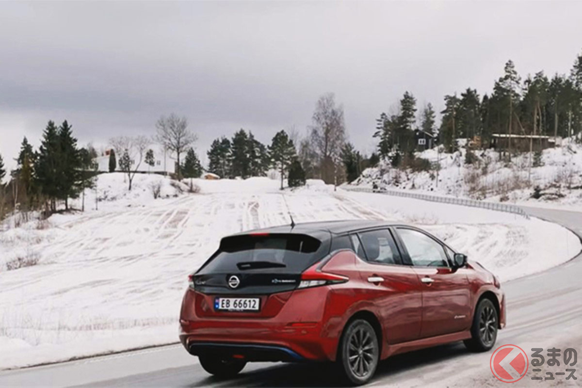 日産「リーフ」50万台目のオーナーとなるノルウェー在住のマリア・ヤンセンさん(画像:日産ストーリーズ)