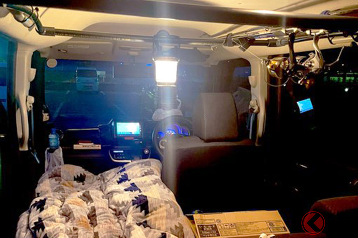 「お一人様仕様」で結構快適? 軽自動車No.1 ホンダ「N-BOX」で車中泊を実際にやってみた!(画像提供:HayaP@GafooRacing)