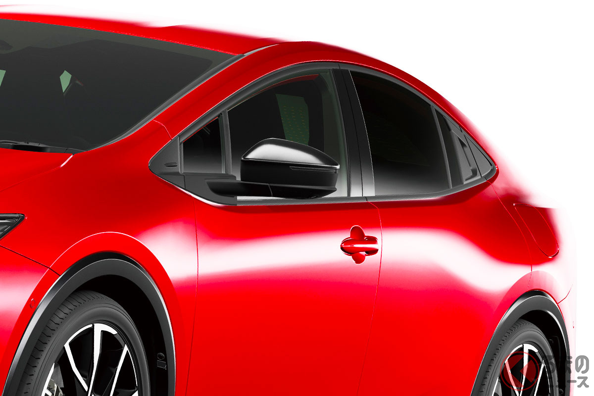 後ろのドアノブが見えないことで「2ドアクーペ」のようにスタイリッシュ!