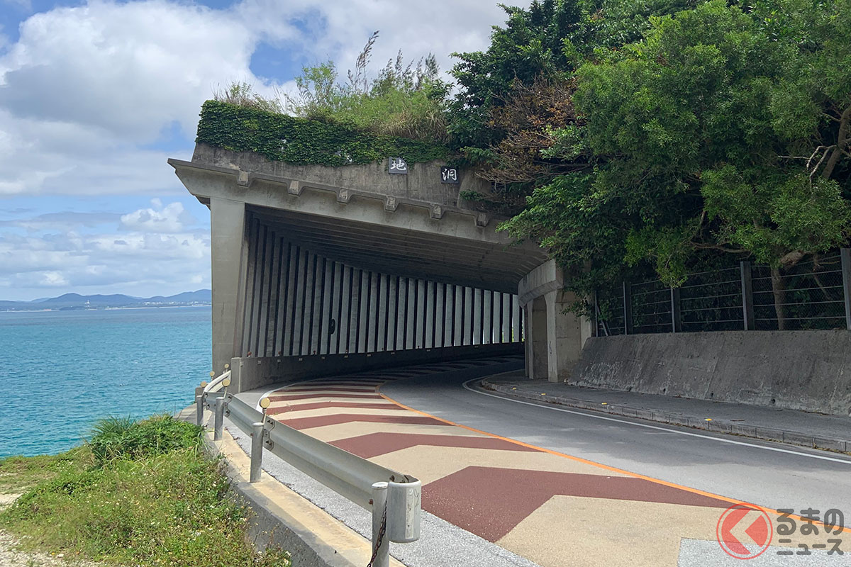 沖縄県うるま市の宮城島にある「阿茂地洞門」（2023年5月撮影・覆道好きのIさん）
