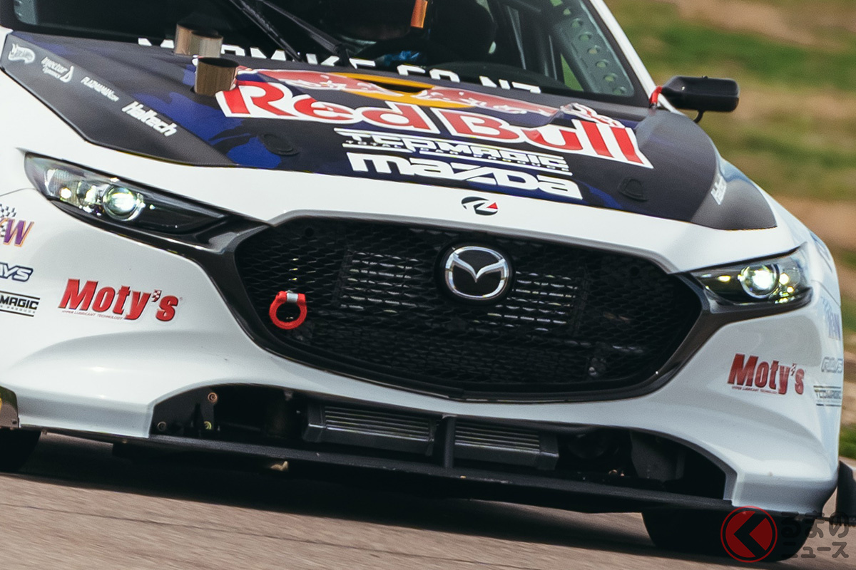 「2023 パイクスピーク・インターナショナル・ヒルクライム」に参戦するマツダ3にはパイクスピーク特有の過酷な環境と路面に対応できる専用タイヤ「PROXES Slicks」を装着