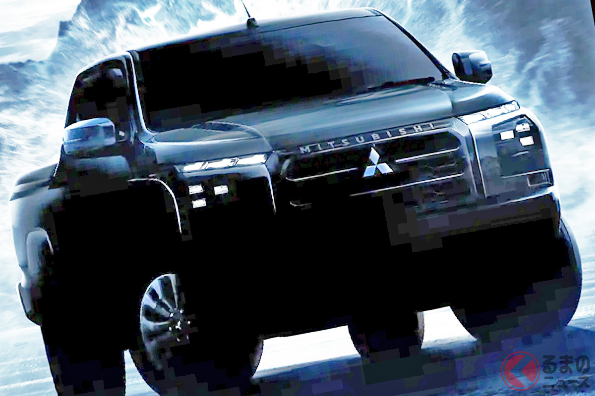 めちゃカッコいい! 三菱のピックアップトラック新型「トライトン」のティザー画像