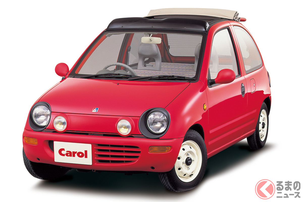 パワートレインなどの基本メカニズムはスズキから供給されているものの、専用設計の内外装を持った「オートザム キャロル」