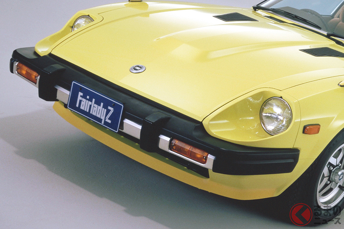 写真は日本仕様の2代目「フェアレディZ」ですが、2.8リッターの3ナンバー仕様車は北米同様の大きな5マイルバンパーを備えていました