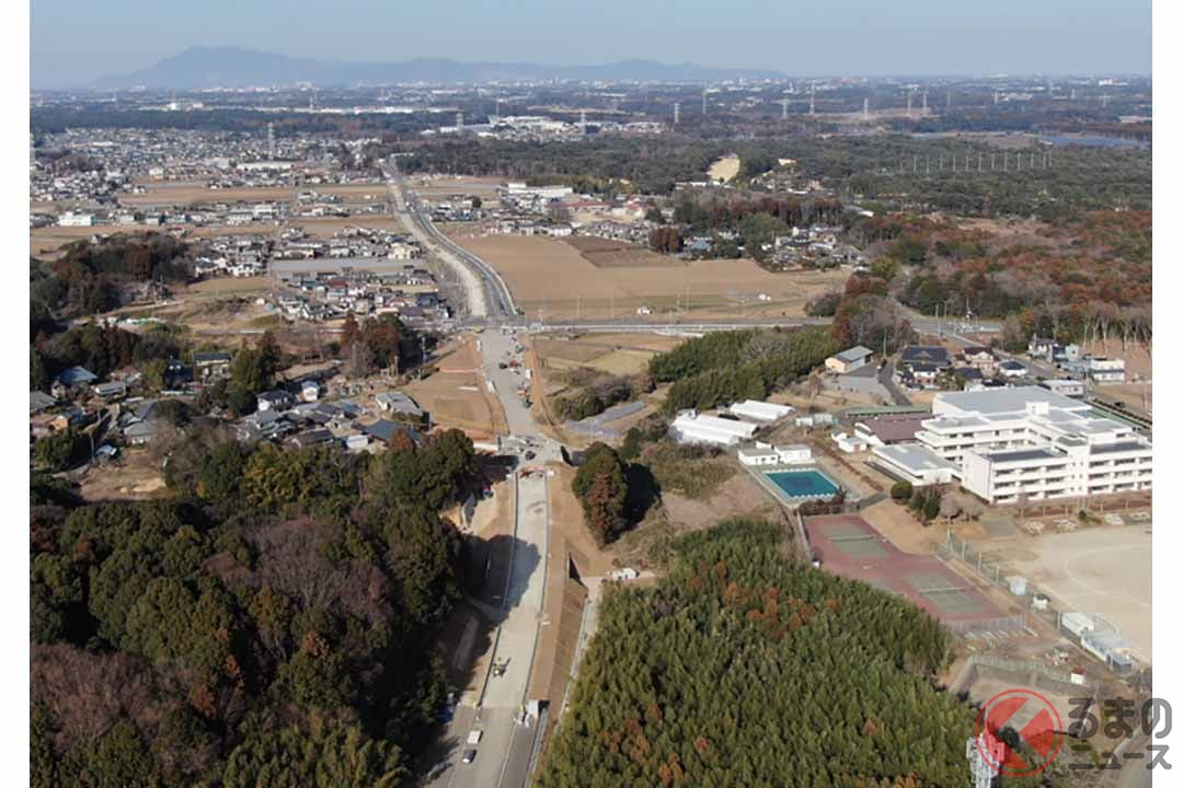 整備が進む県道19号取手つくば線バイパス(画像:茨城県)