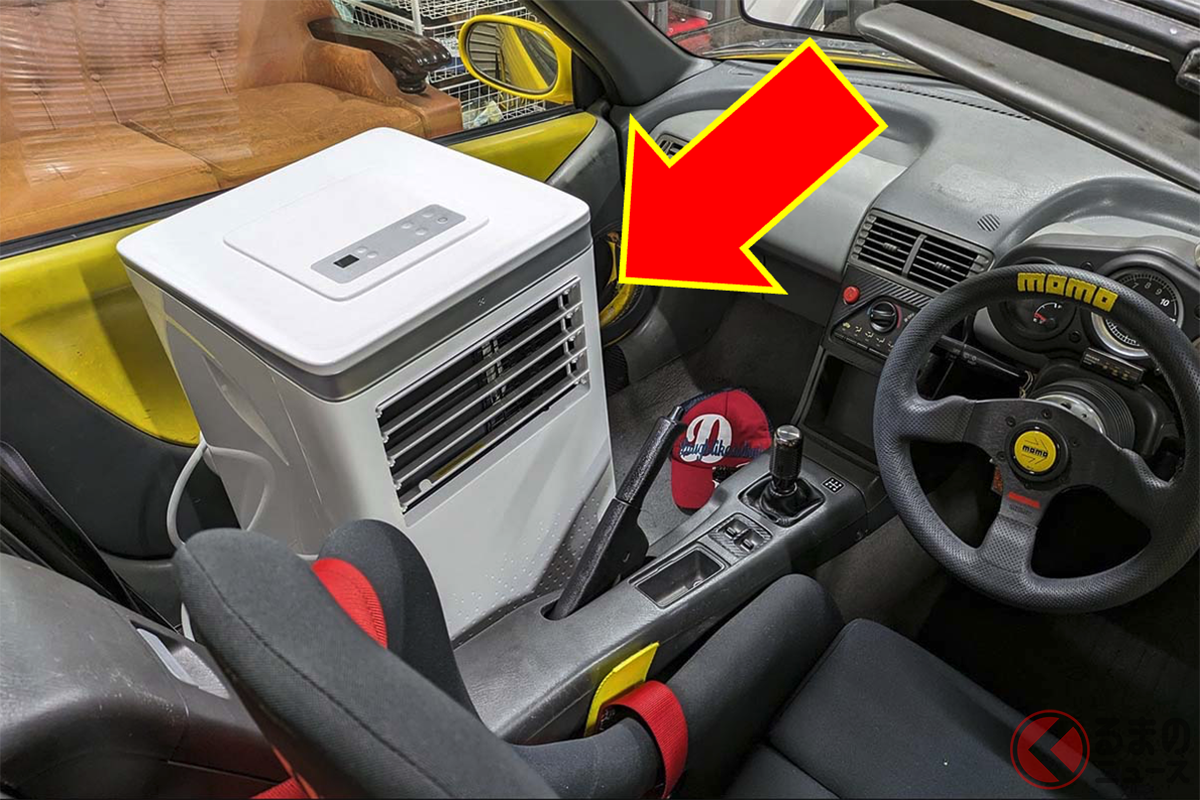 これは斬新な解決策!(Photo:ソウヤ@道楽者のガレージライフ(@douraku_garage)さん)