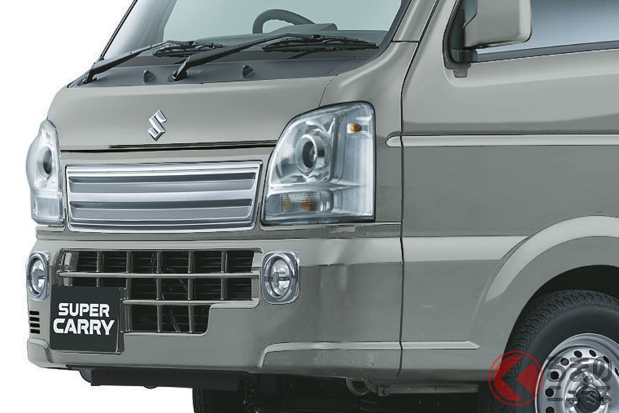 モスグレーメタリックのスズキ「スーパーキャリイ」