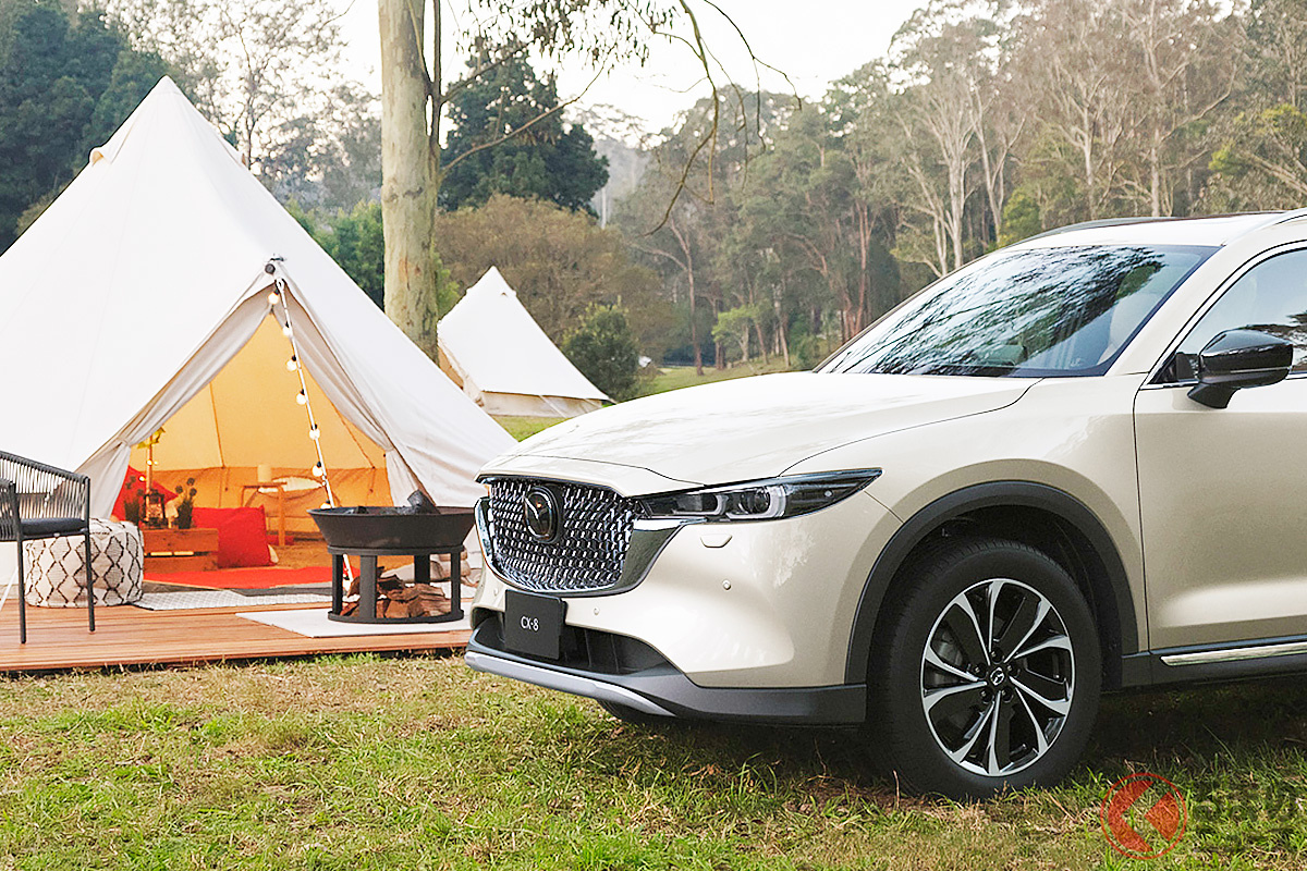 アウトドアにも映える! 2022年11月の一部改良で追加設定されたマツダ「CX-8」の特別仕様車「Grand Journey(グランドジャーニー)」