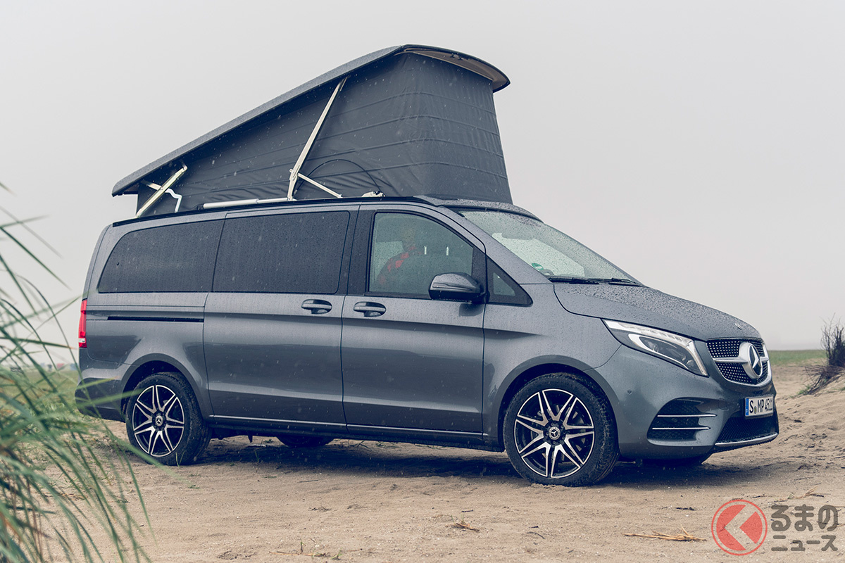 メルセデス・ベンツのミニバン「Vクラス」に設定される純正ポップアップルーフ仕様車「マルコポーロ」は国内にも正規輸入されていました