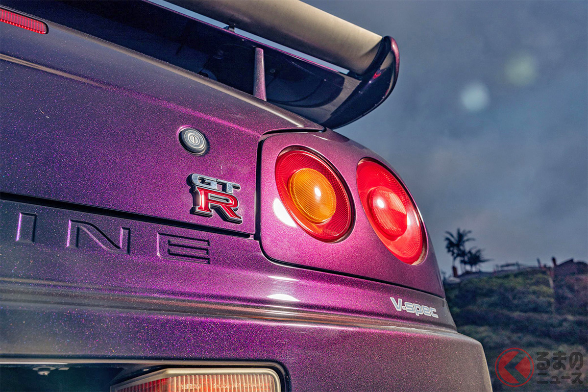 米国で落札された日産「スカイラインGT-R(R34型)Vスペック」(Photo:Cars and Bids)