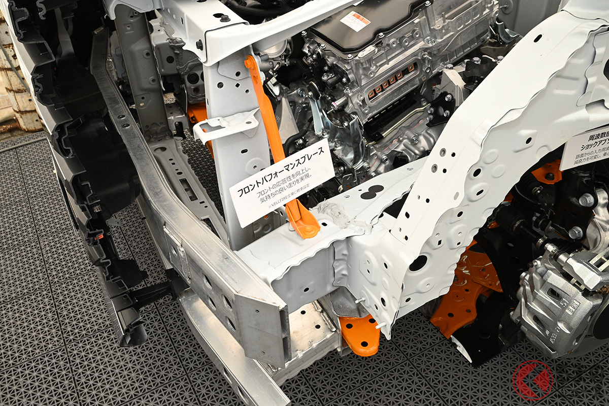 新型ヴェルファイアに専用採用される「フロントパフォーマンスブレース」