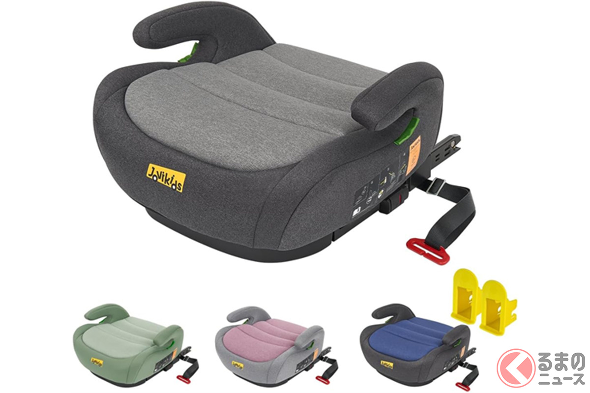 背もたれのないタイプは125-150cmで使用可能。(Jovikids ジュニアシートISO-FIX)