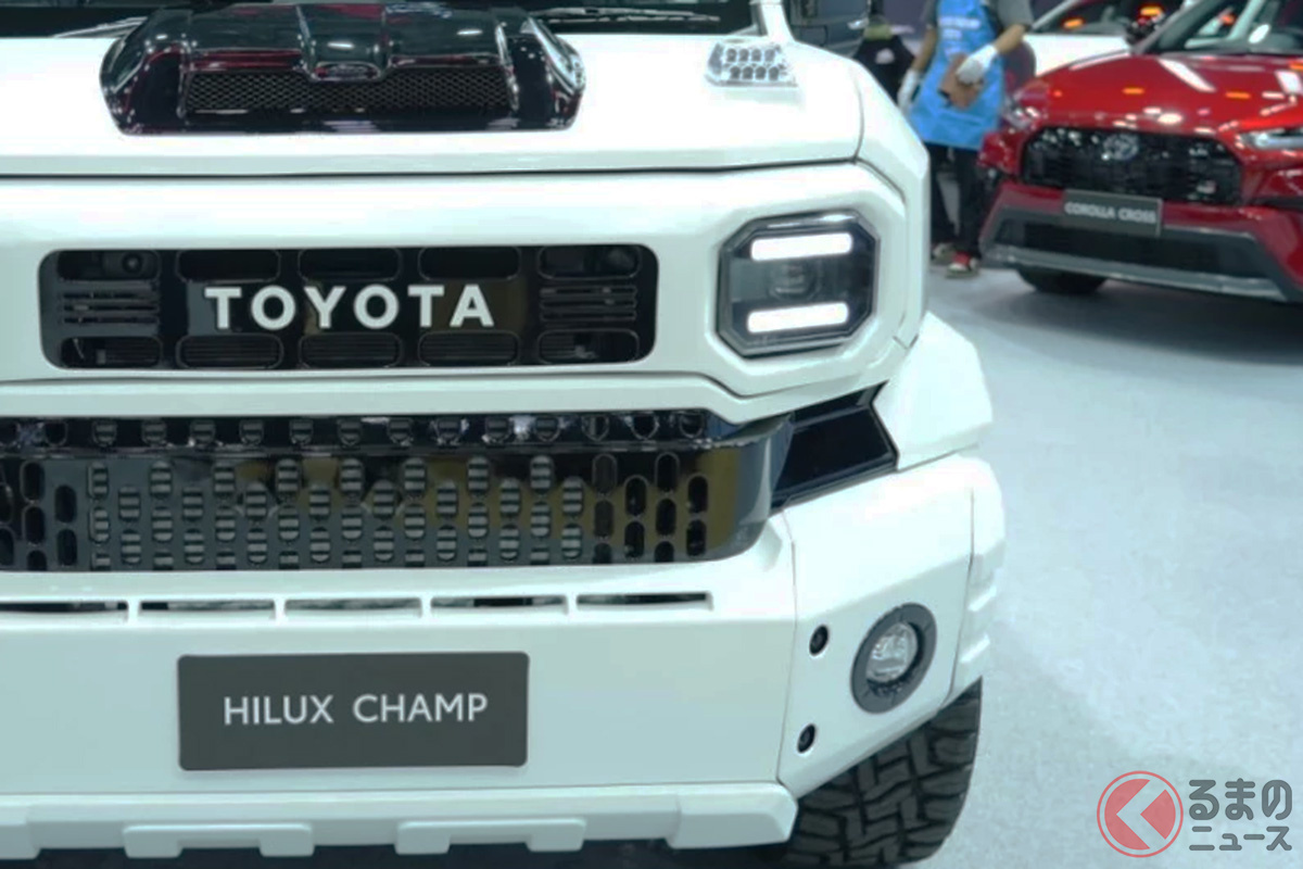 「第47回バンコク国際モーターショー2026」にて、トヨタは「ハイラックスチャンプ」のカスタム仕様車を展示