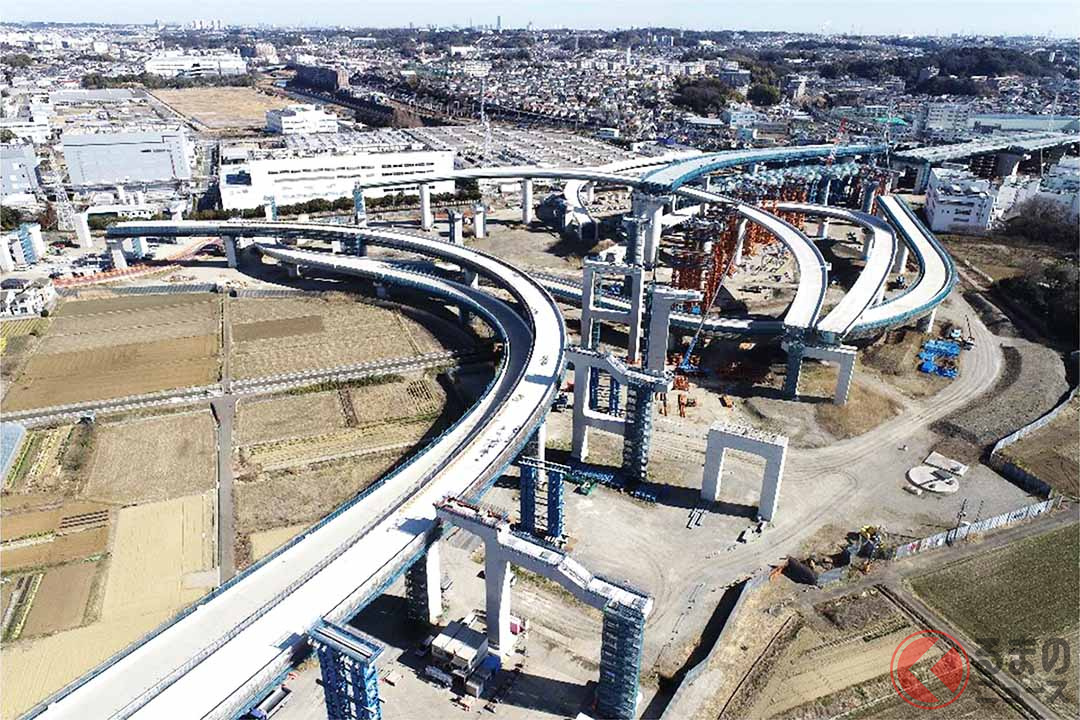 圏央道の栄IC・JCT(画像:国土交通省)。