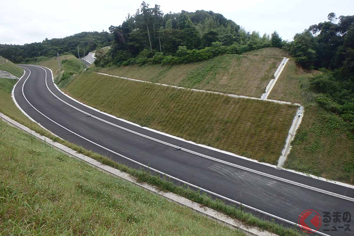 工事中の都市計画道路大倉戸茶屋松線(画像:湖西市)