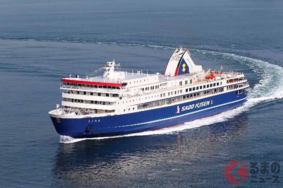 両津~新潟航路のカーフェリー「ときわ丸」(画像:佐渡汽船)