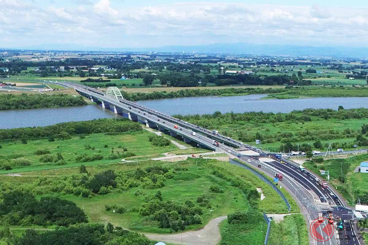 4車線化する国道275号新石狩大橋（画像：国土交通省北海道開発局）