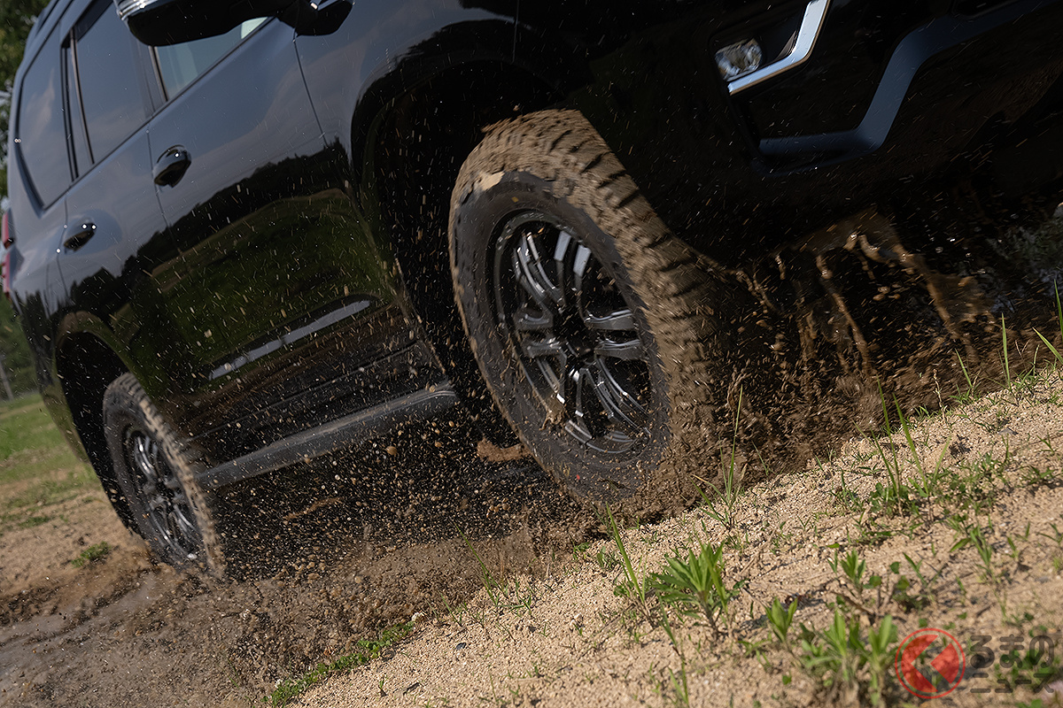 オフロードではグリップ力とトラクション性能の高さを感じるグッドイヤー「ラングラー デュラトラック RT」