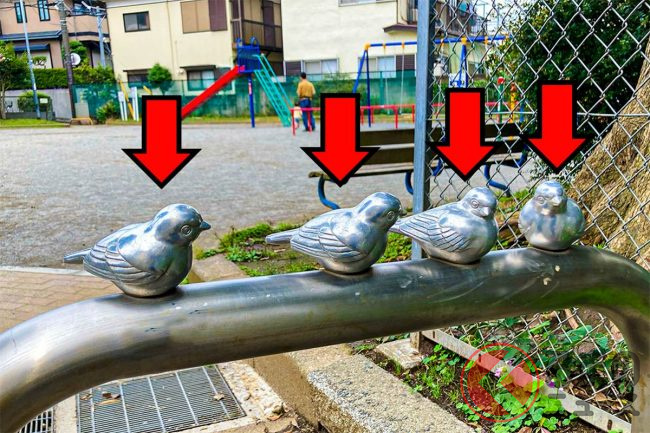 誰もが1度は見たことある？…「謎の小鳥」が4羽乗った