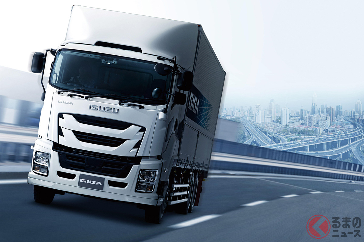 エアデフレクターを設置することで空気抵抗を下げることで、直進安定性や燃費の向上、風切り音の軽減が図れる(いすゞ自動車株式会社の広報写真)