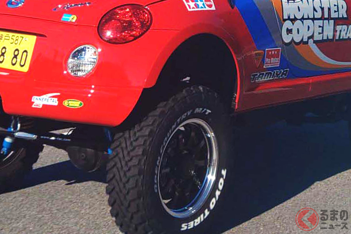 なんじゃこりゃ! ジムニーのシャシにコペンのボディを組み合わせた「コペニー」(画像提供:「も。ファク」)