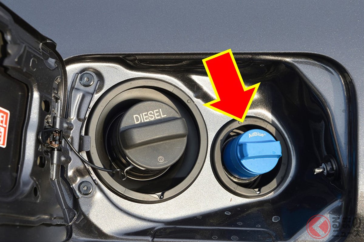 給油口の隣りにある「謎の青い蓋」は何を入れるものなのか?