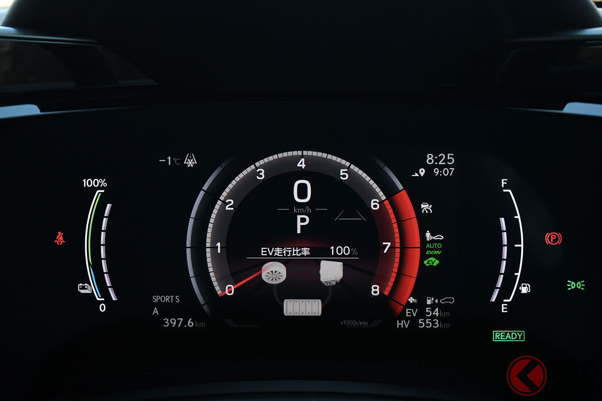 走行モードを変えると「メーターの表示」が変わるクルマもある