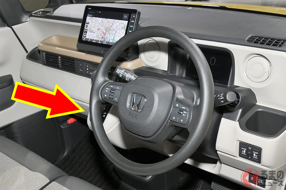 2本スポークを採用する新型N-BOXのハンドル