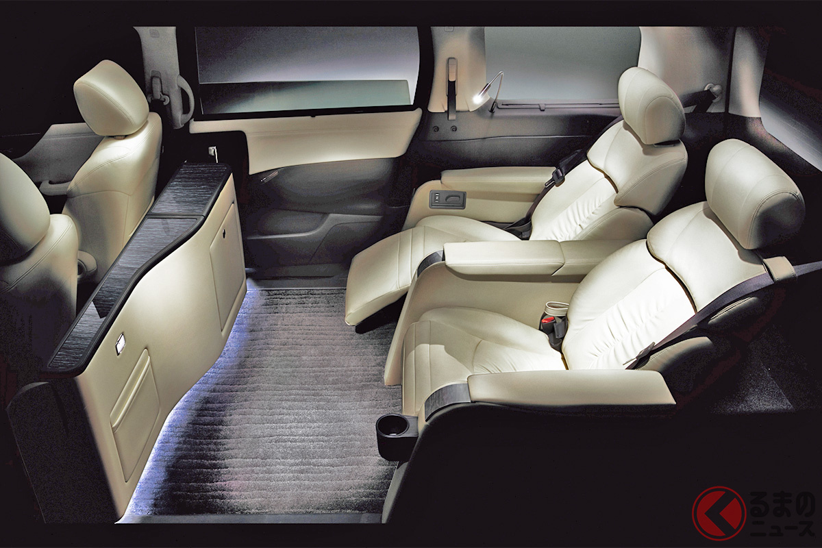 3列レイアウト可能な空間に4人乗り! 贅沢すぎる日産「エルグランド VIP」2列仕様車