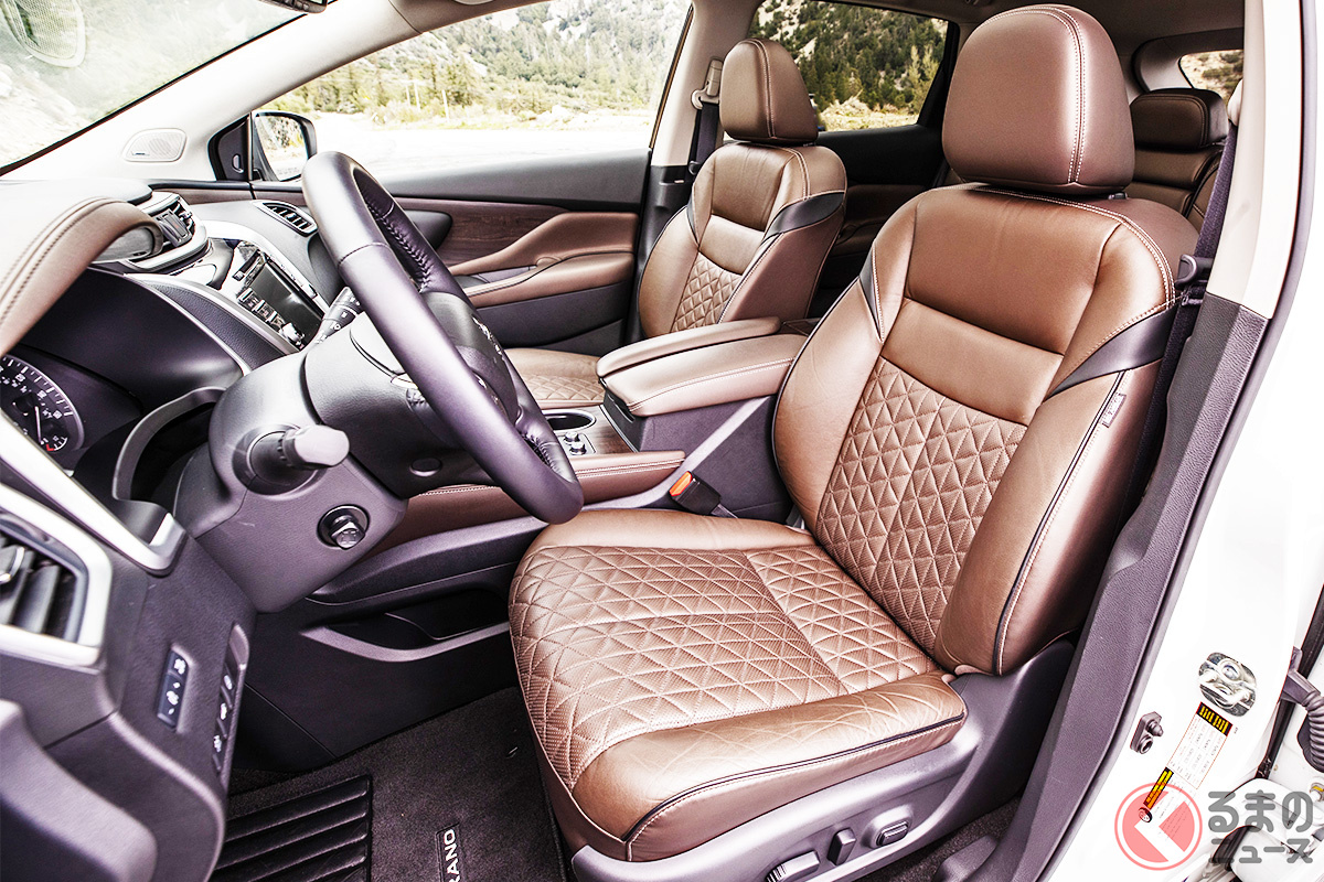シブい! 日産「ムラーノ」2024年モデル(米国仕様)の豪華な本革内装
