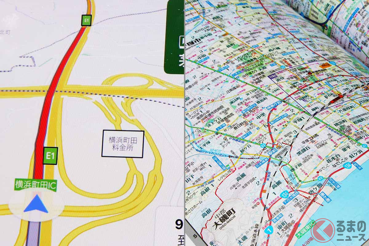 スマホナビと紙の地図帳、どちらが早く着けるか?