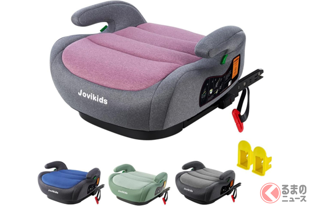 ブースタータイプでR129基準を満たしたジュニアシートはISO-FIXとベルトの両方で固定可能