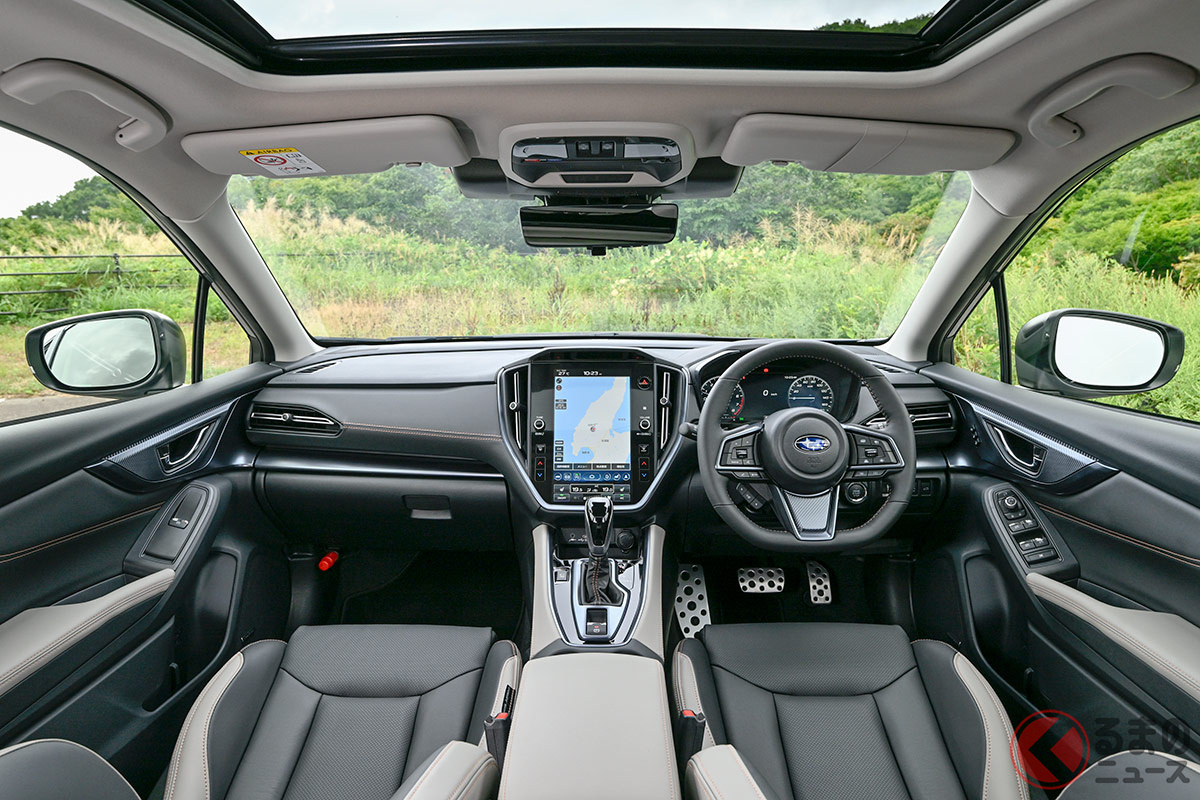 レイバックの運転席からの視界は大変優れている。安全な設計思想を持つスバル車ならではだ