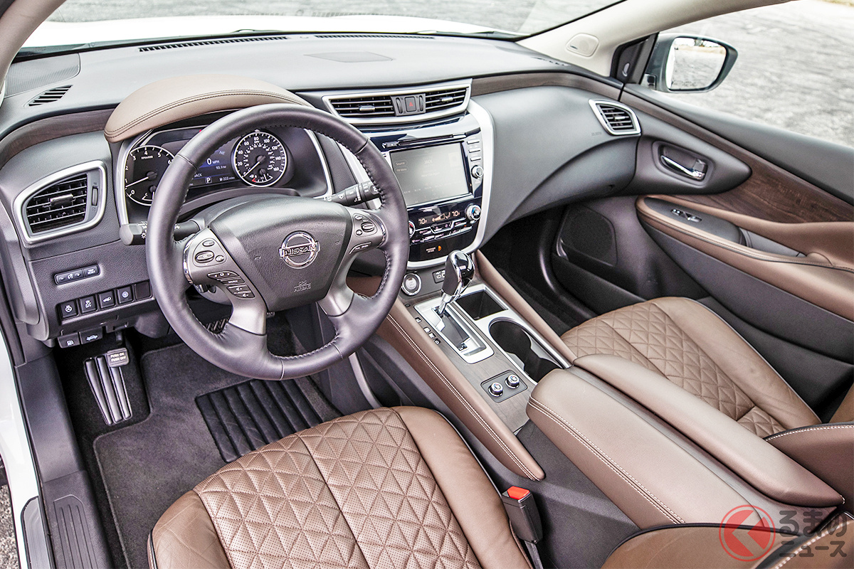 茶内装が「オシャレ」! 日産「ムラーノ」2024年モデル(米国仕様)の豪華な本革内装