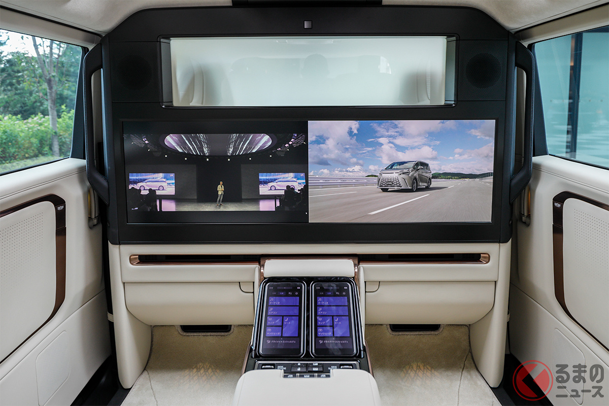レクサス新型「LM」4人座仕様のみに備わる「パーティション」