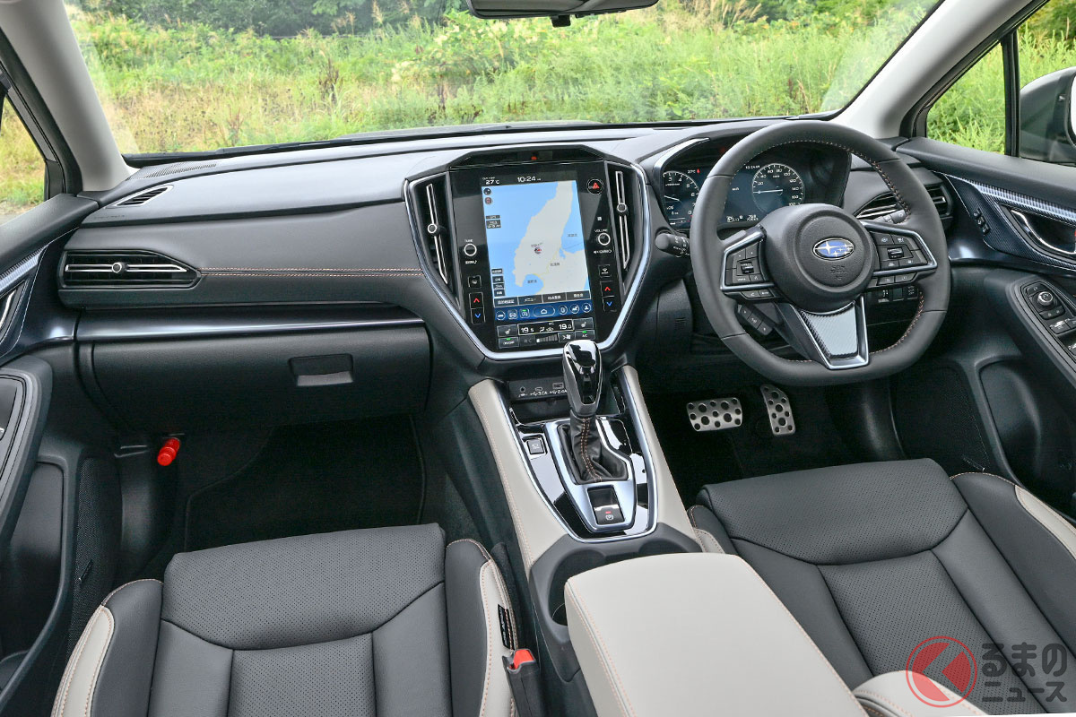 ブラック×アッシュの内装が上質なスバル新型「レヴォーグ レイバック」