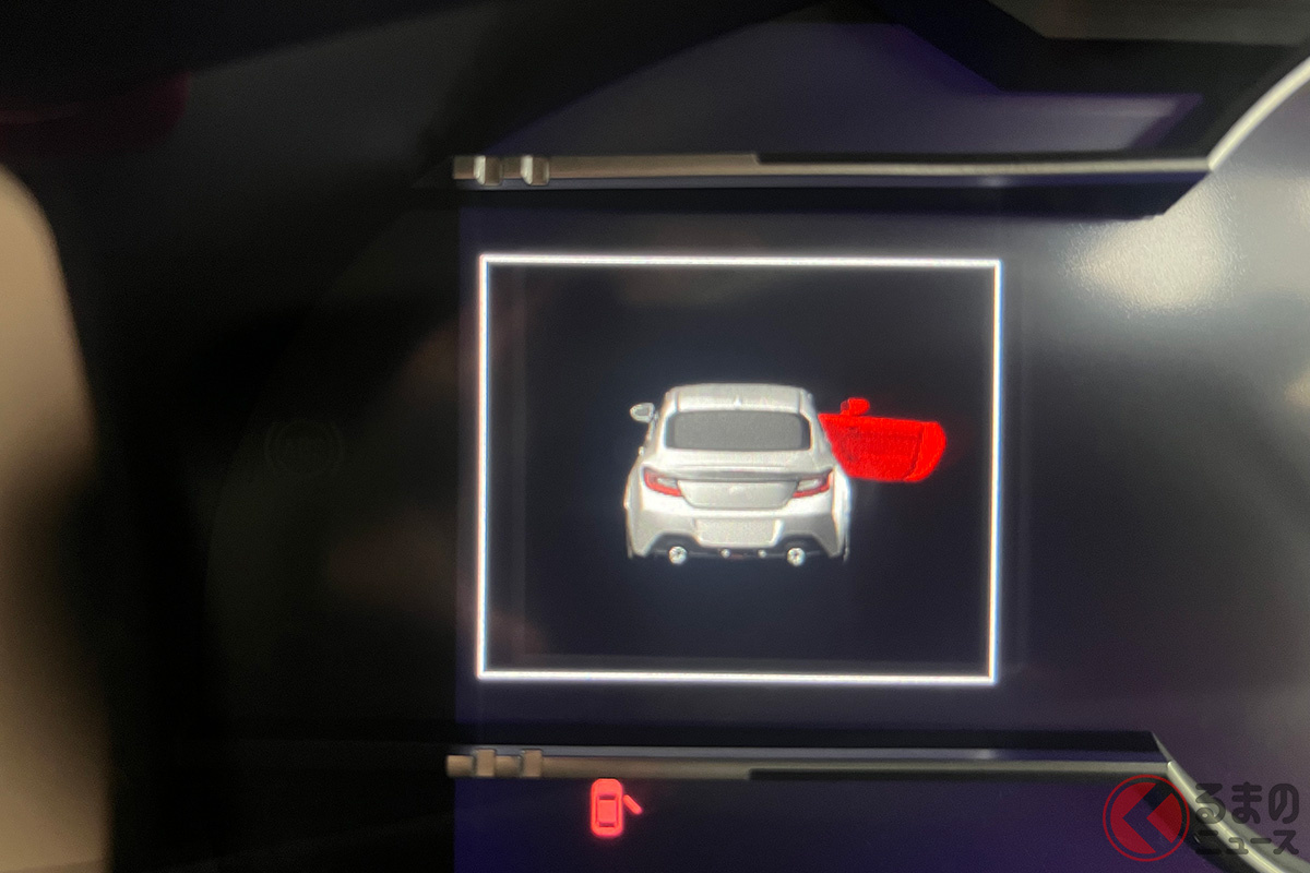 半ドアの場合このような警告音が表示される