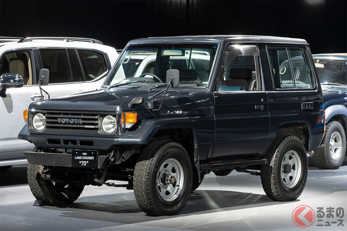 写真は1984年デビュー当時のトヨタ「ランドクルーザー70」
