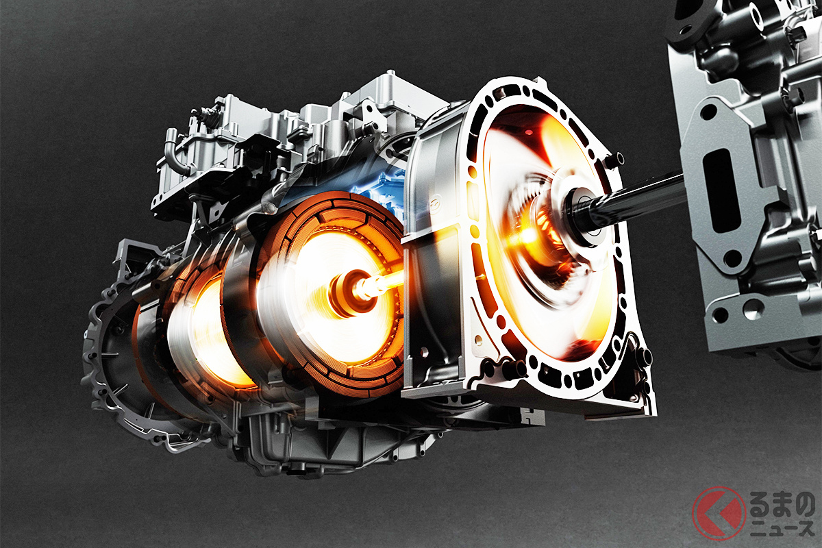 新開発の「8C-PH」型ロータリーエンジンは排気量830ccの1ローター式で、最高出力53kWを発生します