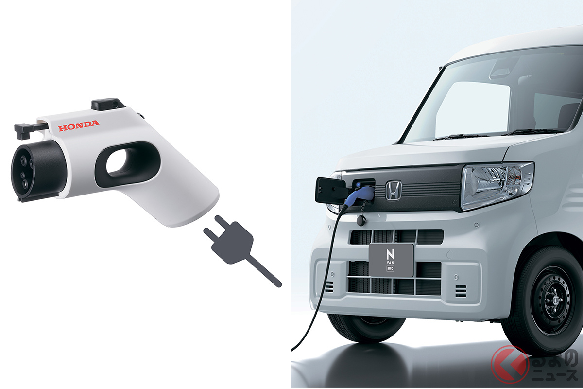 左の「Honda Power Supply Connector」を使用することで最大1500WまでAC外部給電が可能となります