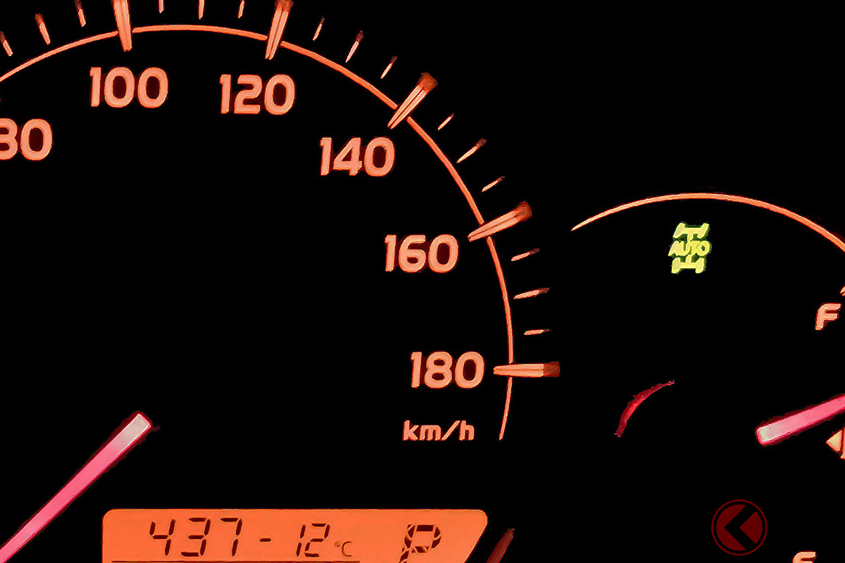スピードメーター　デイトナ　LEDビンテージSPメーター　180キロ表示