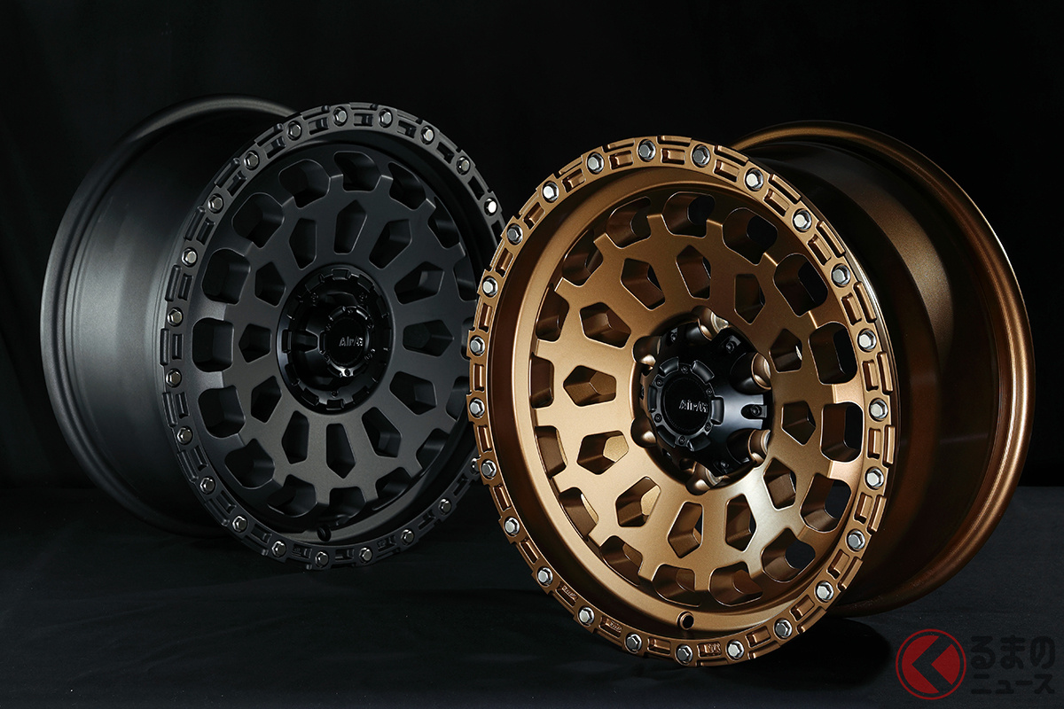 ホイールブランド「Air/G」の第3弾モデル「Air/G VULCAN」(左から)マットガンメタリック、マットブロンズ