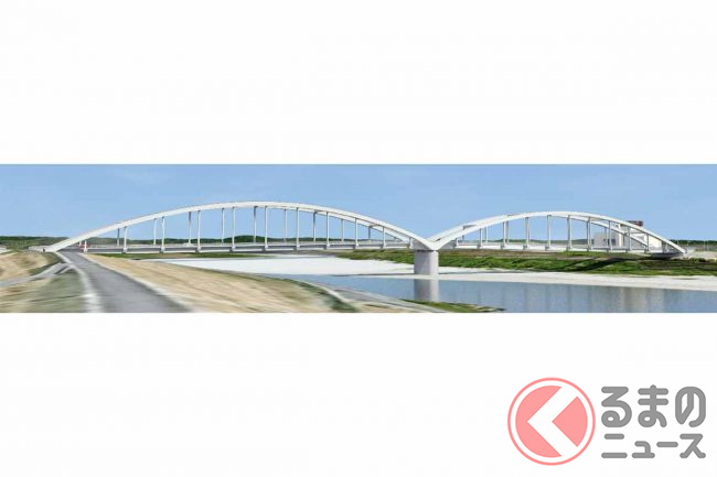 橋が大雨で橋脚傾いた!? 新たにかけ直す「川島大橋」の特徴とは