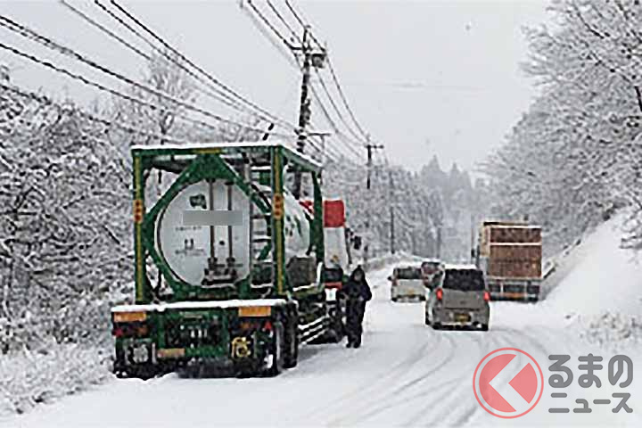 国道218号(現道)の冬期積雪・凍結状況(画像:国土交通省九州地方整備局延岡河川国道事務所)