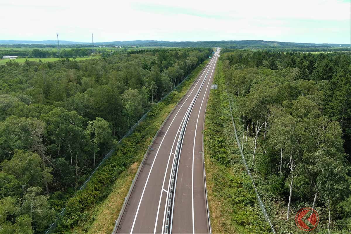 国道40号天塩防災の一部が開通し幌富バイパスに直結(画像:国土交通省北海道開発局稚内開発建設部)