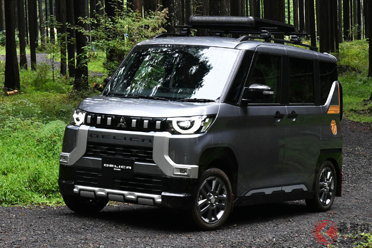 デリカミニの林道試乗会の様子