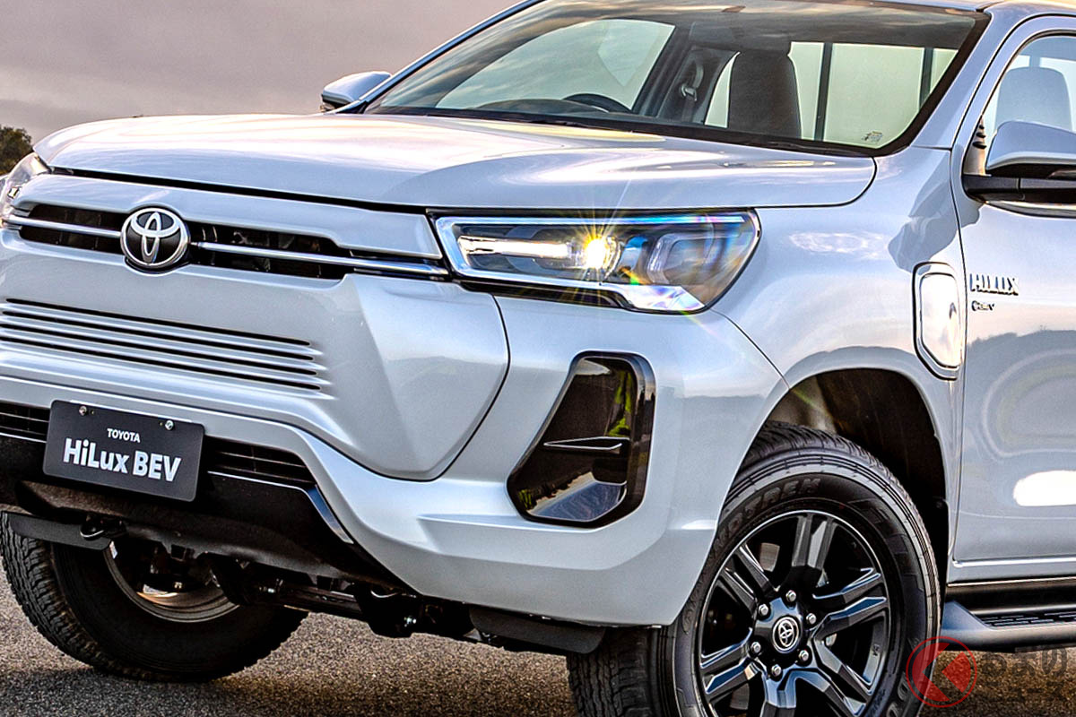 見たことない顔? トヨタ新型「ハイラックス BEV Revoコンセプト」