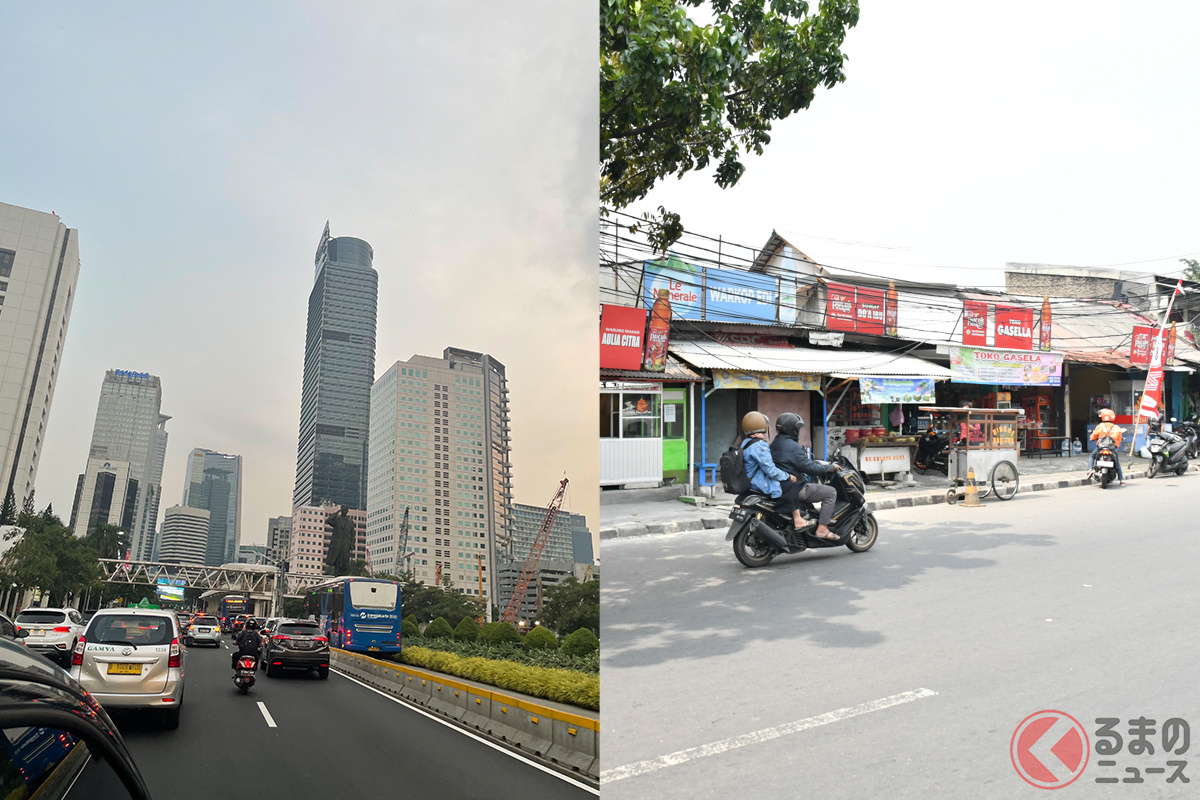 高層ビルが林立する大都市と東南アジア独特の雰囲気を醸し出すダウンタウンの様子